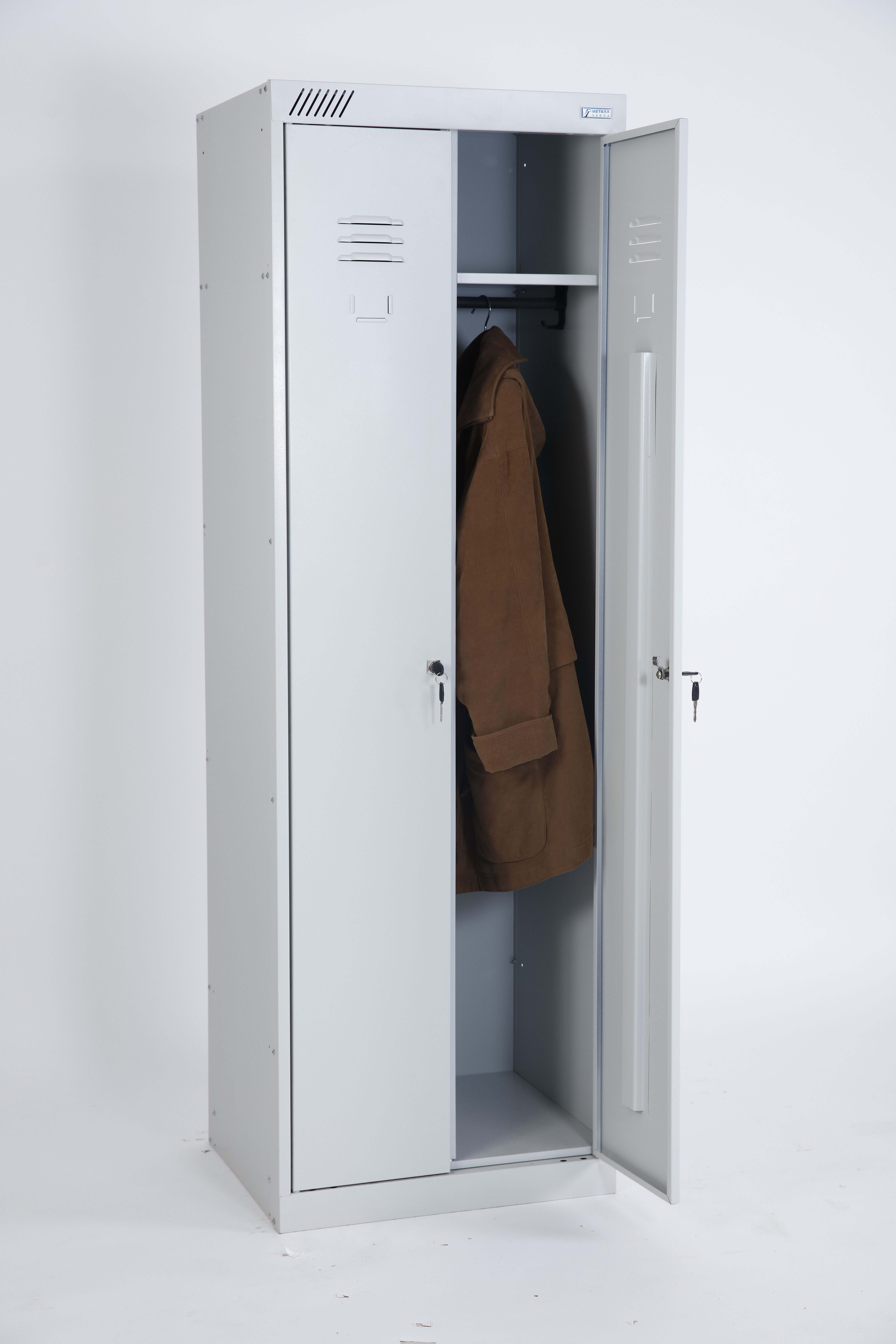 Шкаф для одежды шрэк 22 530 корпус ral7035 двери ral5015